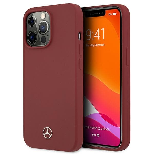 Mercedes etui Silicone Line za iPhone 13 Pro / 13 - rdeča