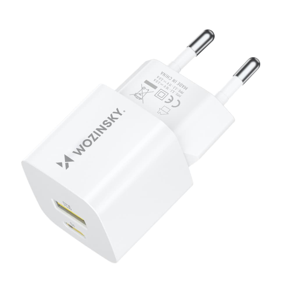 Wozinsky WWCEAC GaN USB-A/USB-C 33W polnilnik - bela 2