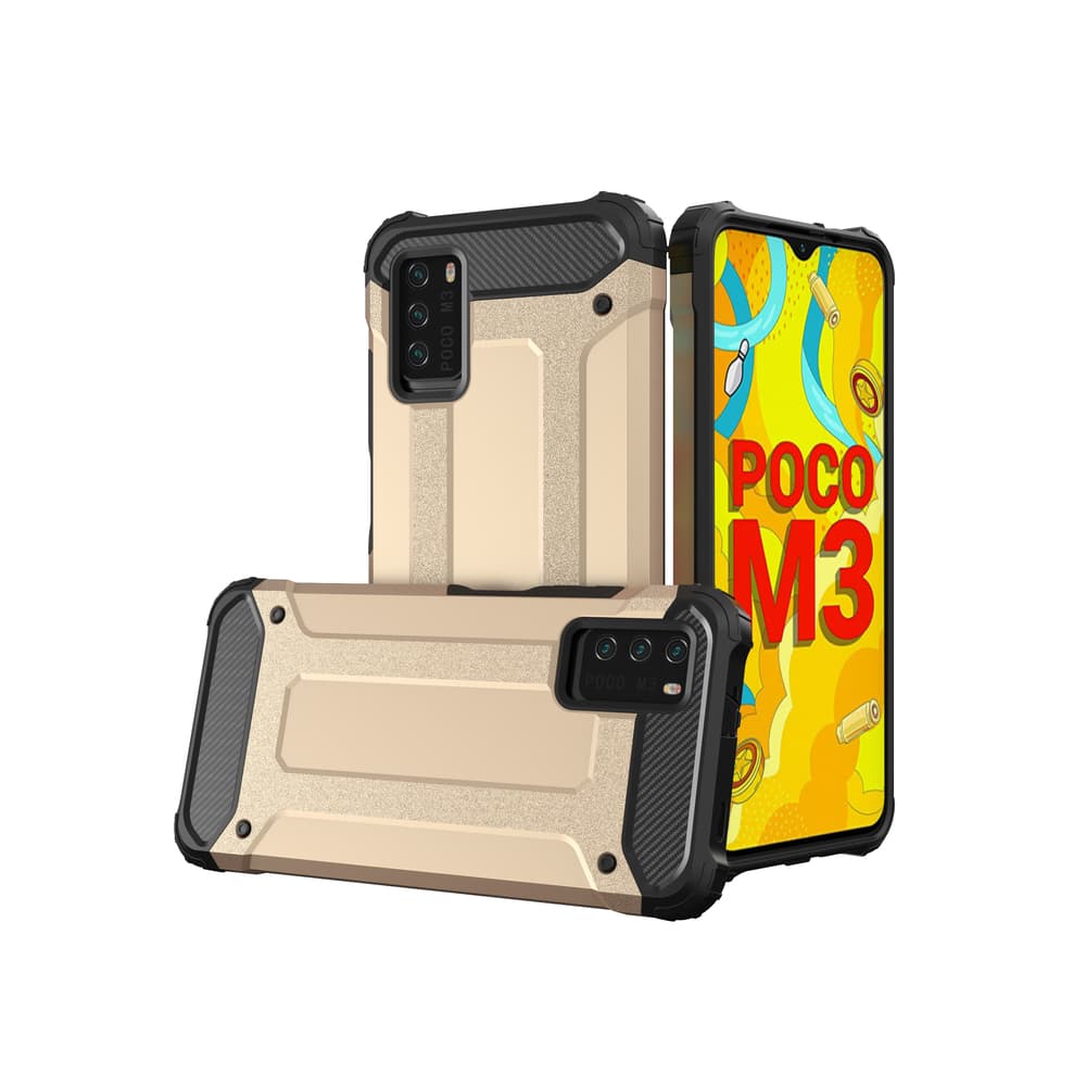Hybrid Armor ovitek za Xiaomi Redmi Note 10 5G / Poco M3 Pro - zlati