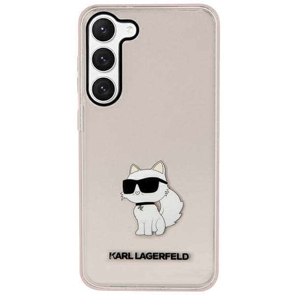 Karl Lagerfeld ovitek Ikonik Choupette za Samsung Galaxy S23+ S916, roza
