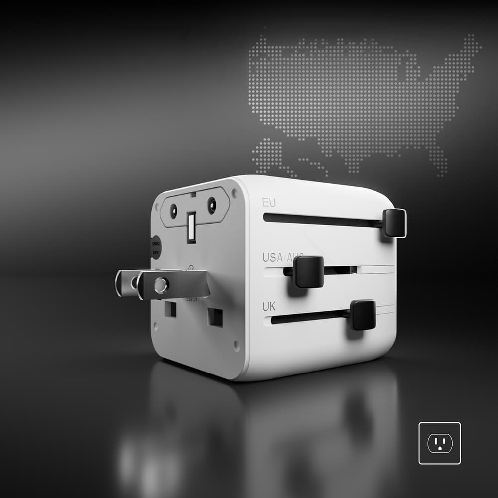 SBS TEADAPTUNI univerzalni potovalni adapter (bel) 7