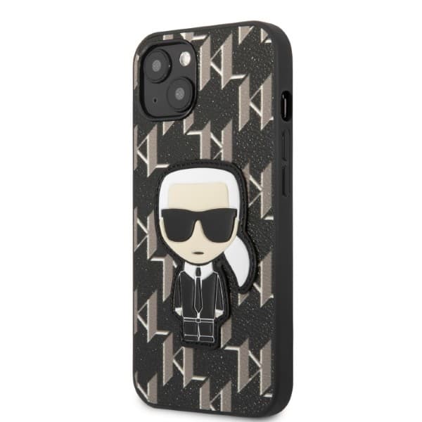 Karl Lagerfeld Monogram Ikonik Patch ovitek za iPhone 13 mini (5.4") - črn 2
