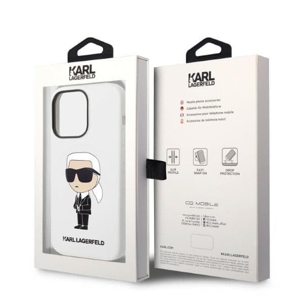 Karl Lagerfeld Silicone Ikonik ovitek za iPhone 14 Pro Max - bela 8