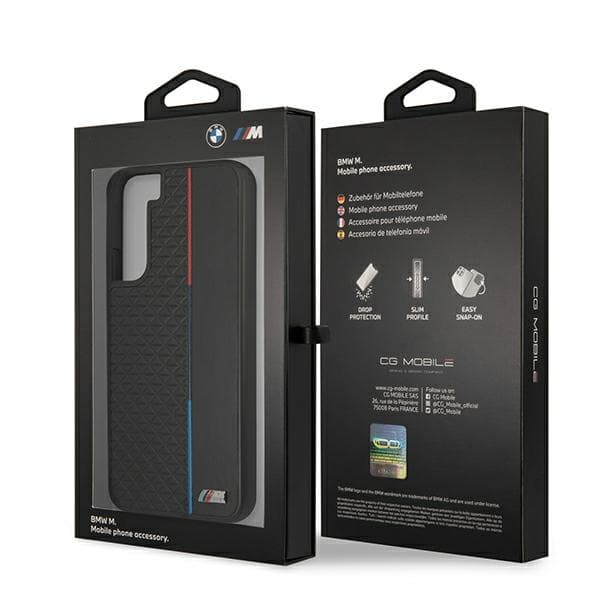 BMW etui za Galaxy S22+ S906, M Collection Triangles, črn 8