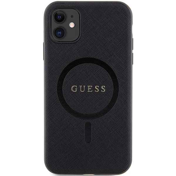 Ovitek Guess Saffiano MagSafe za iPhone 11 / Xr - črn 3