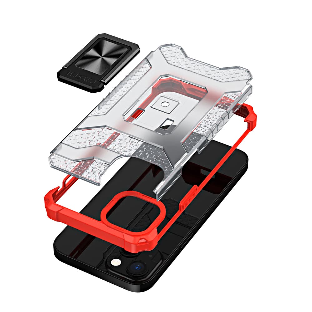 Hurtel Crystal Ring ohišje za iPhone 13, rdeče 6
