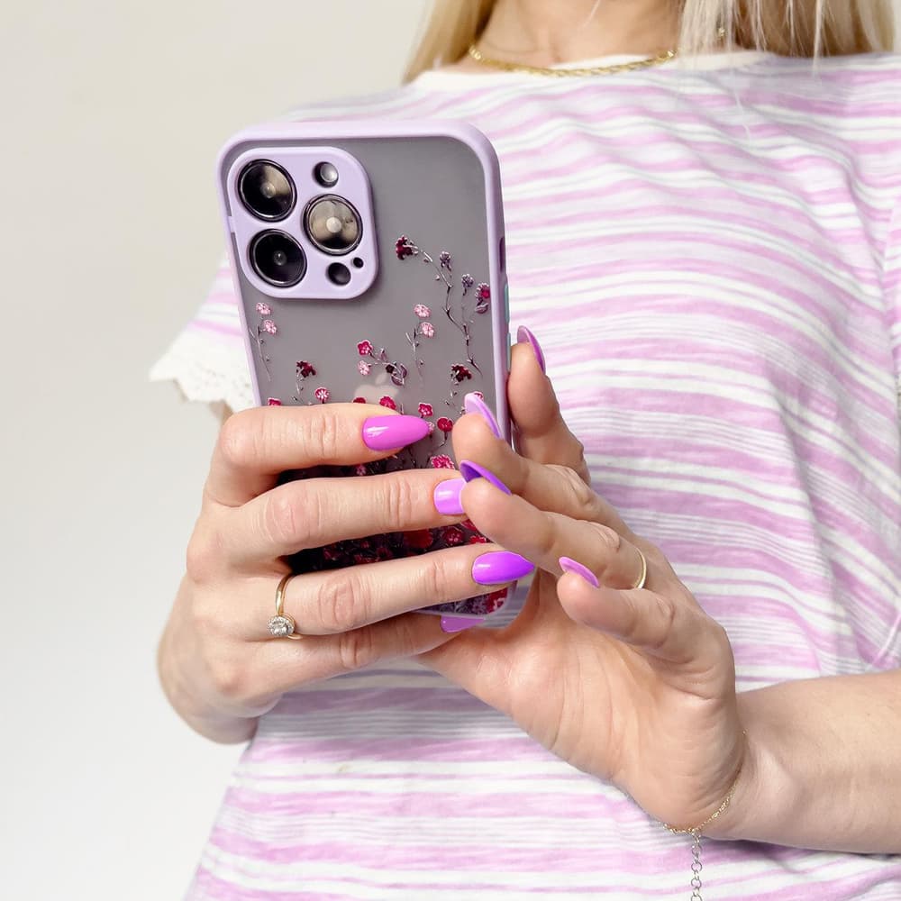 Hurtel ovitek Design Case za iPhone 12 Pro Max, cvetličen roza 4