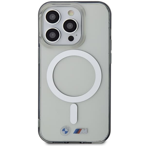 Ovitek BMW Silver Ring MagSafe za iPhone 14 Pro Max 6.7" transparenten 3