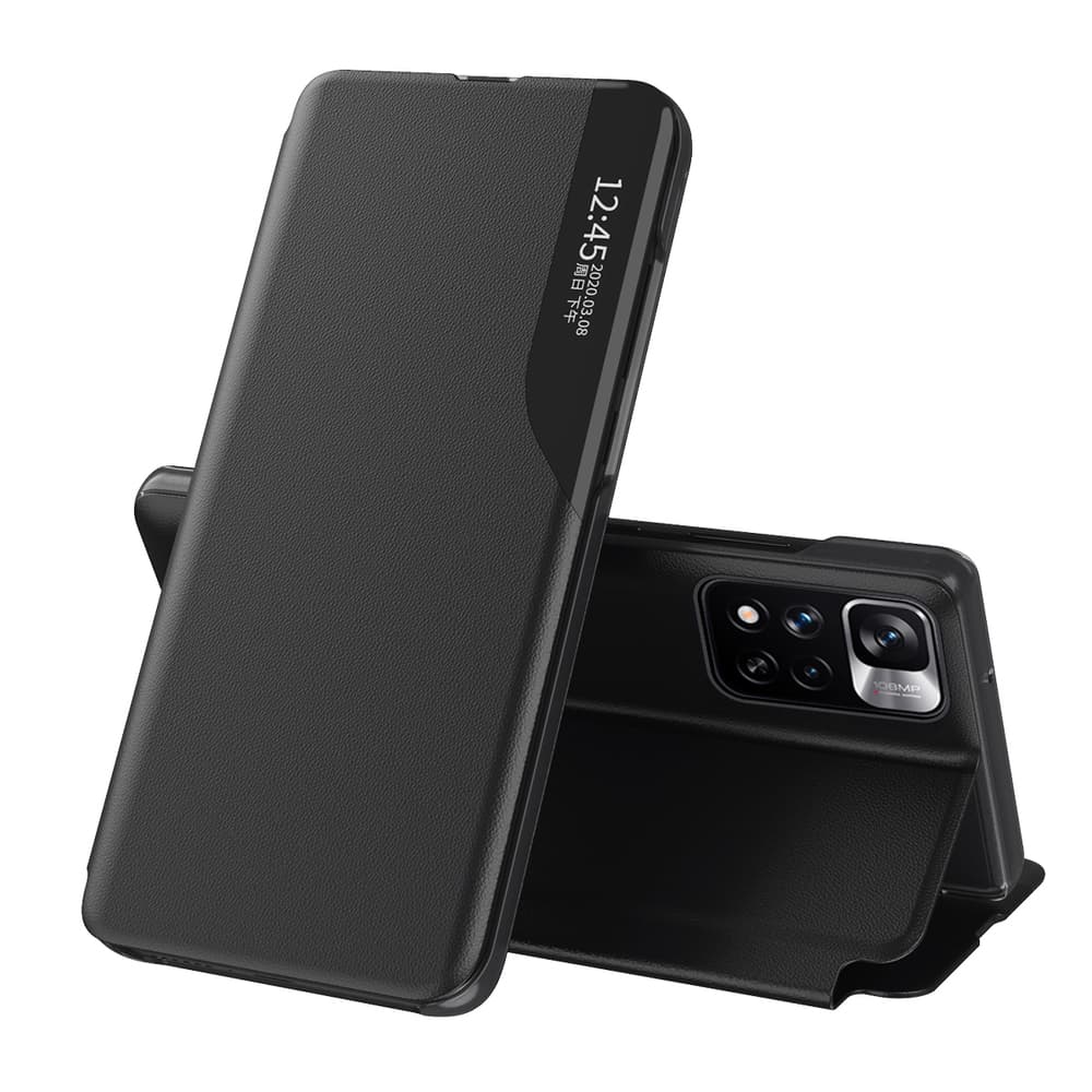 Ovitek Eco Leather View za Xiaomi Redmi Note 11 Pro+ 5G/11 Pro 5G/Mi11i/Poco X4 NFC 5G - Črn