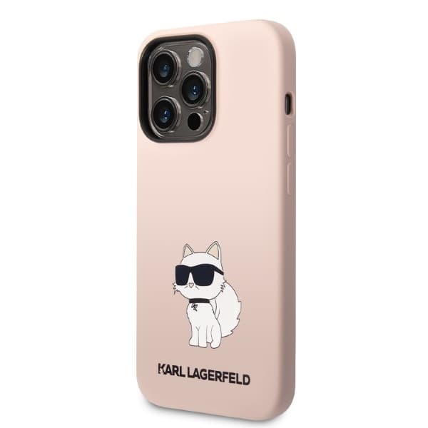 Karl Lagerfeld Silicone Choupette ovitek za iPhone 14 Pro Max - roza 2