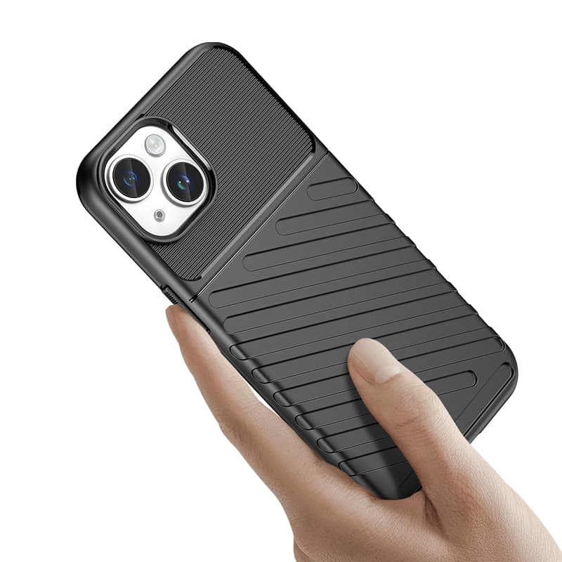 Oklepljen ovitek za iPhone 15 Plus Hurtel Thunder Case - moder 3