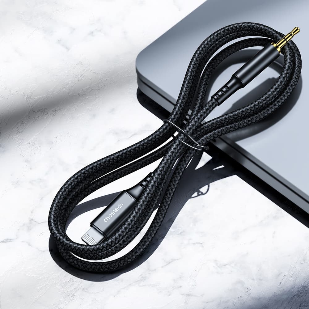 Choetech AUX009 kabel Lighting / mini jack 3.5mm, 2m - črn 6
