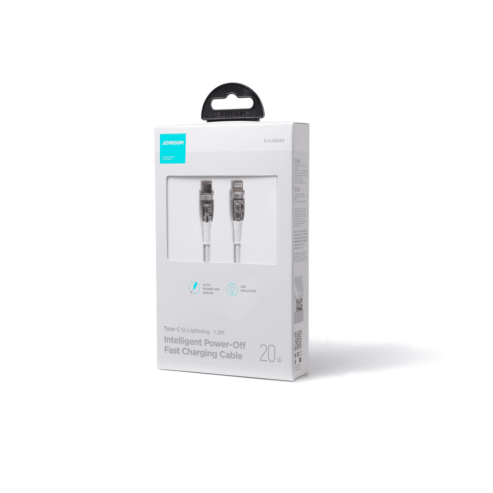 Joyroom "Star-Cloud Series A3" kabel USB-C / Lightning 20W 1.2m z Smart Switch - bela 3