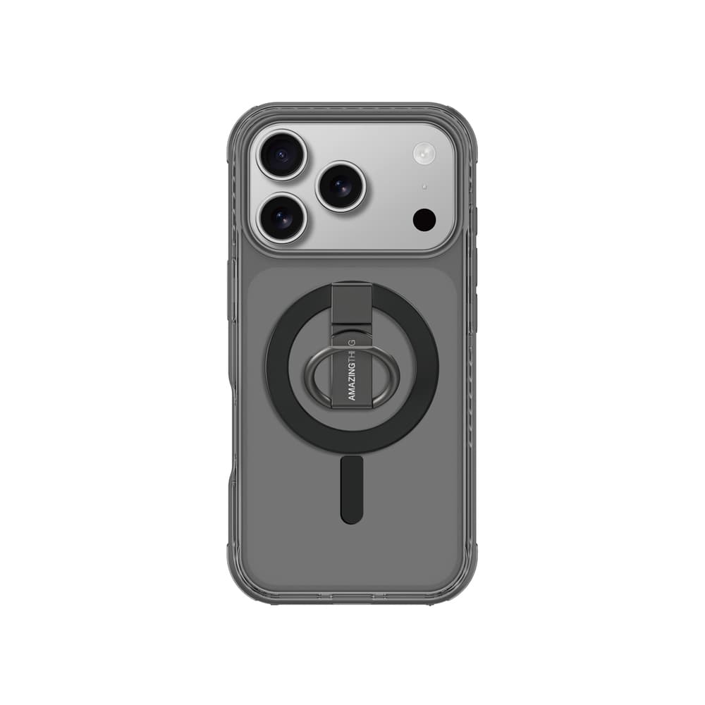 AmazingThing Titan Pro ovitek z obročem za iPhone 17 Pro, MagSafe, črn