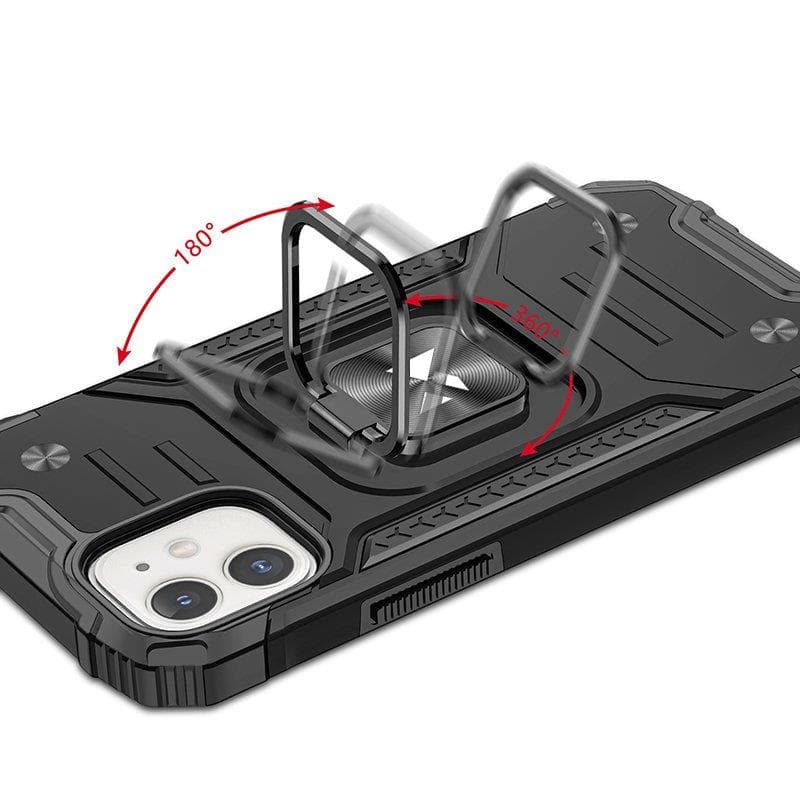 Wozinsky Ring Armor ovitek za iPhone 14 MAX, črn, s stojalom in obročem 5