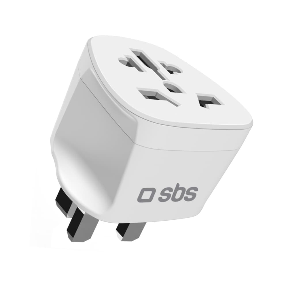 SBS UK potovalni adapter - univerzalni - bel