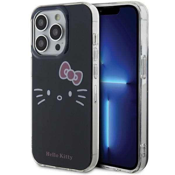 Hello Kitty ovitek IML Kitty Face za iPhone 13 Pro / 13 - črn