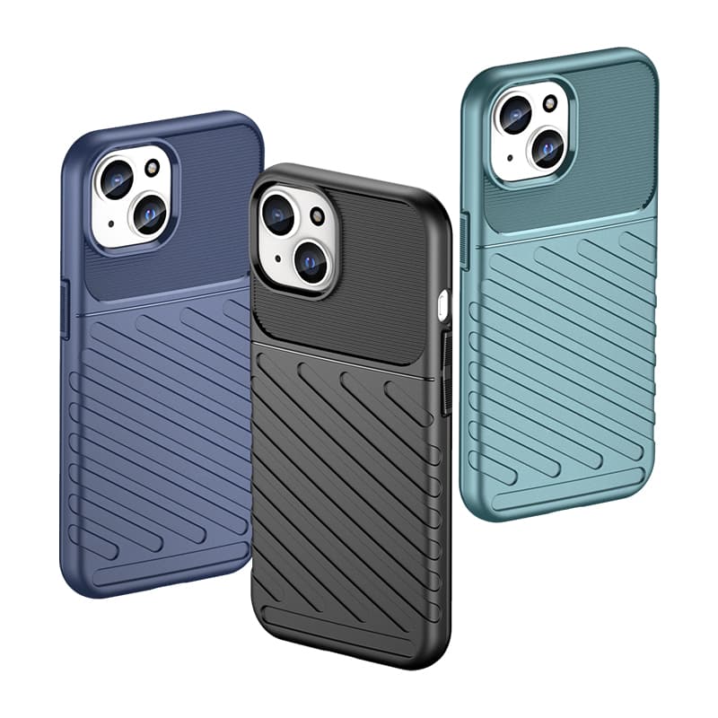 Oklepljen ovitek za iPhone 15 Hurtel Thunder Case - moder 3