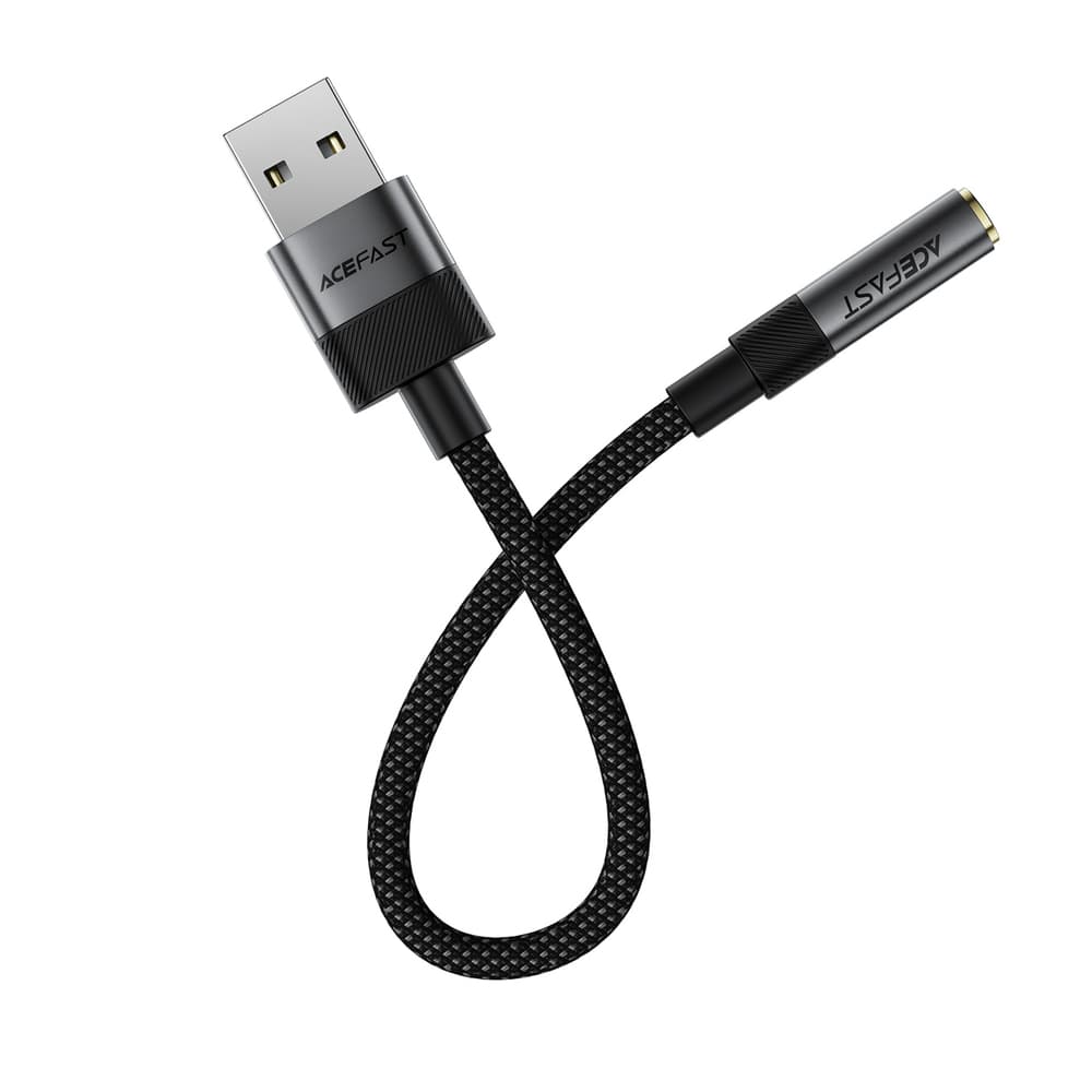 Acefast J13 USB-A na 3.5mm mini jack adapter, črn 3
