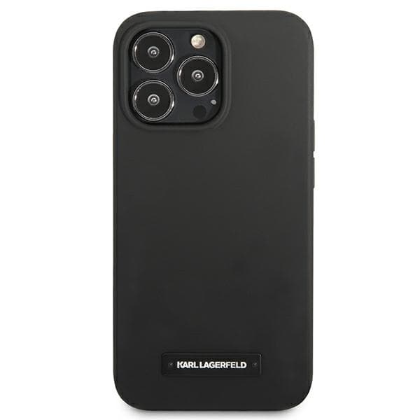 Ovitek Karl Lagerfeld Silicone Plaque za iPhone 13 Pro Max, črn 3