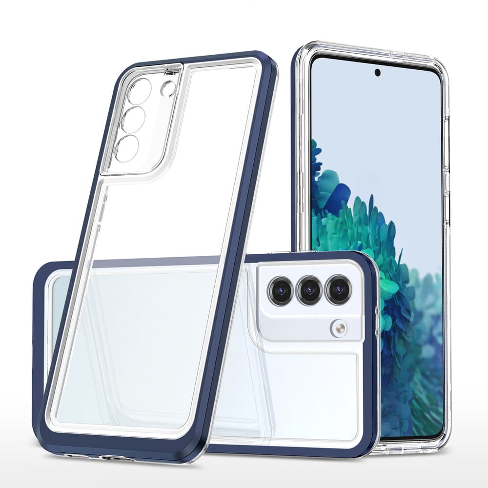 Hurtel Clear 3in1 ovitek za Samsung Galaxy S23+, modri okvir