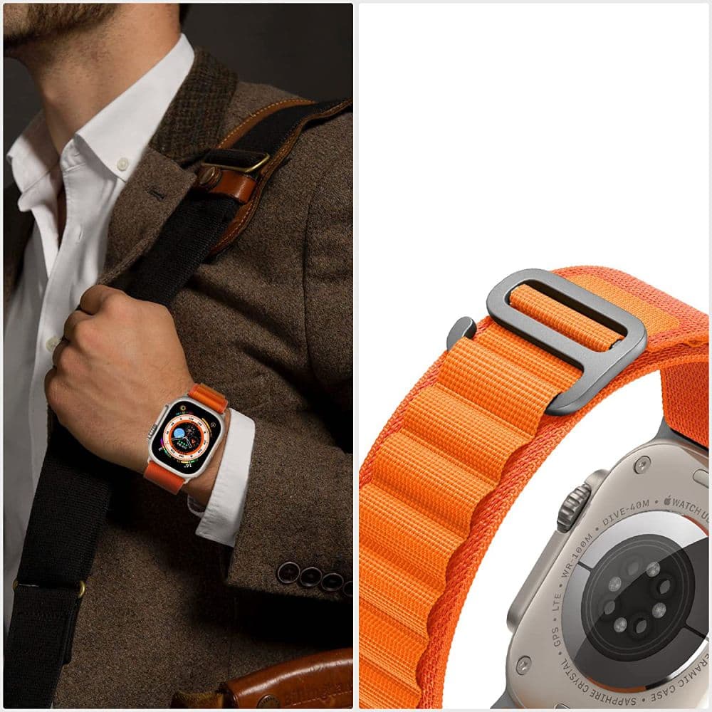 Tech-Protect Nylon Pro pašček za Apple Watch (42-49mm) - Črn 6