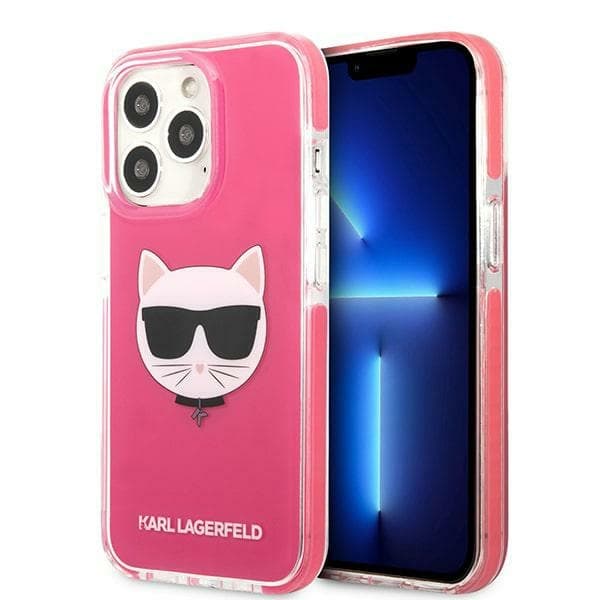 Etui Karl Lagerfeld Choupette Head za iPhone 13 Pro Max - fuksijni