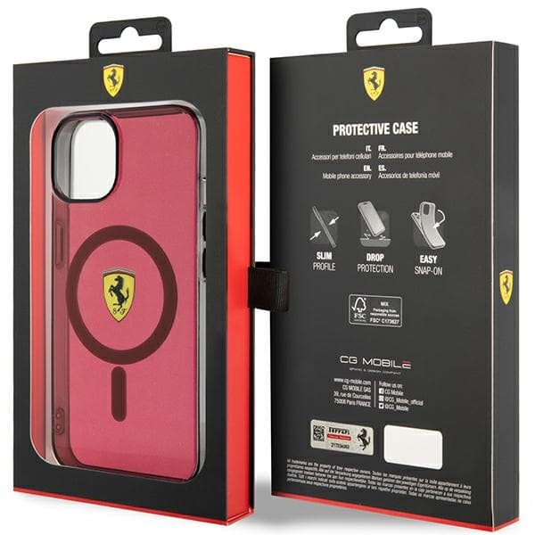 Ferrari FEHMP14SURKR etui za iPhone 14 6.1" rdeč/rdeč Magsafe 8
