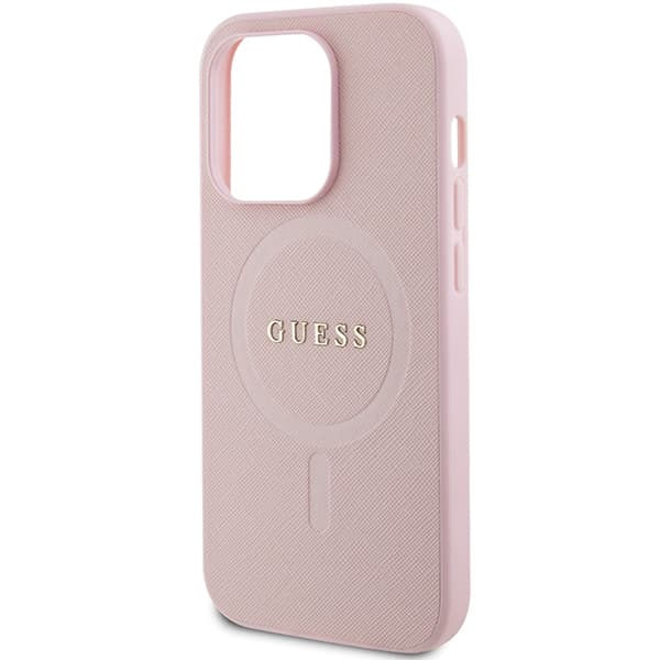 Guess Saffiano MagSafe ovitek za iPhone 14 Pro - roza 6