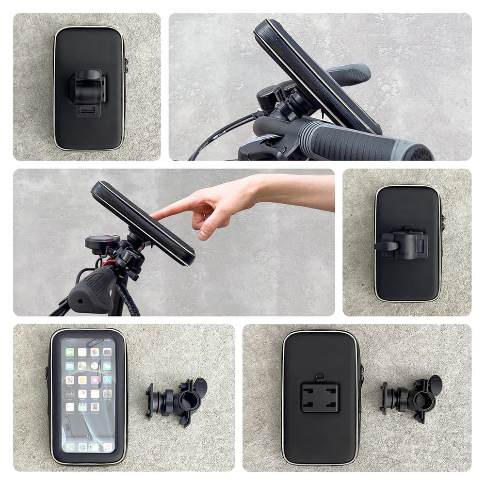 Wozinsky držalo za telefon za kolo/motor/skuter, črno (WBHBK7)