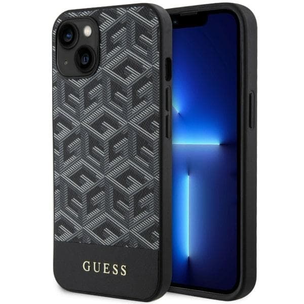 Ovitek Guess GUHMP14SHGCFSEK za iPhone 14 6.1" črn, GCube Stripes MagSafe