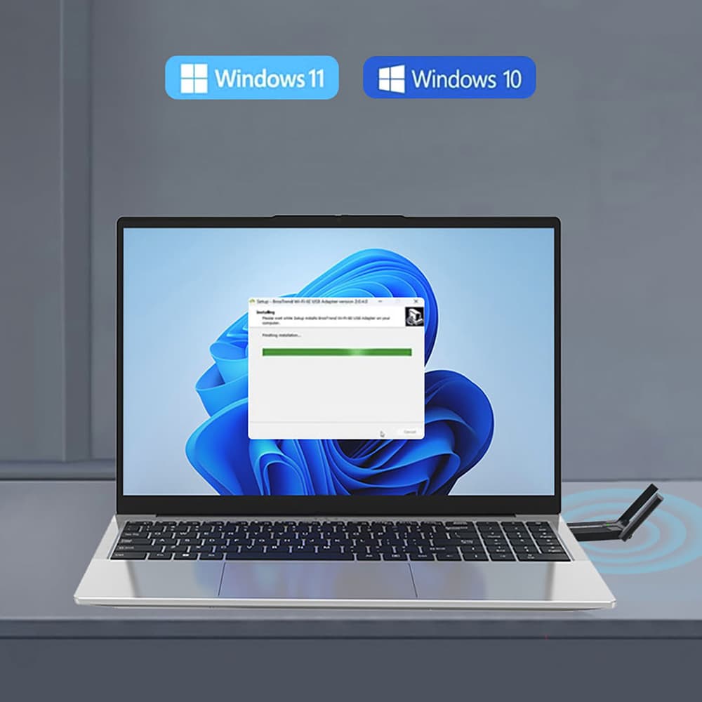 Wozinsky WAX-1800 WiFi 6 USB 3.0 adapter, 1800 Mbps, črn 8