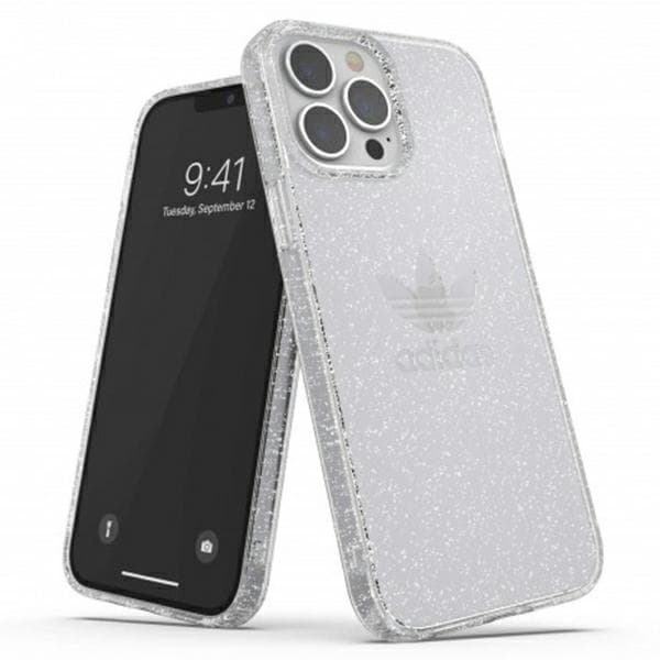 Adidas OR Protective Clear Case Glitter ovitek za iPhone 13 Pro Max (transparentno srebrna)