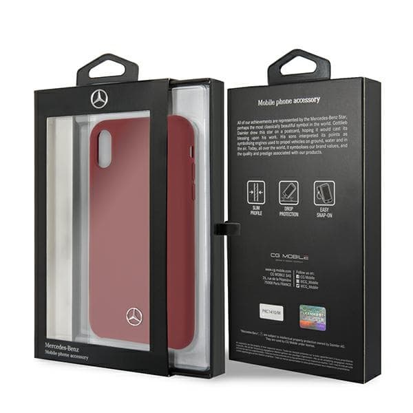 Etui Mercedes Silicone Line za iPhone Xr - rdeč 7