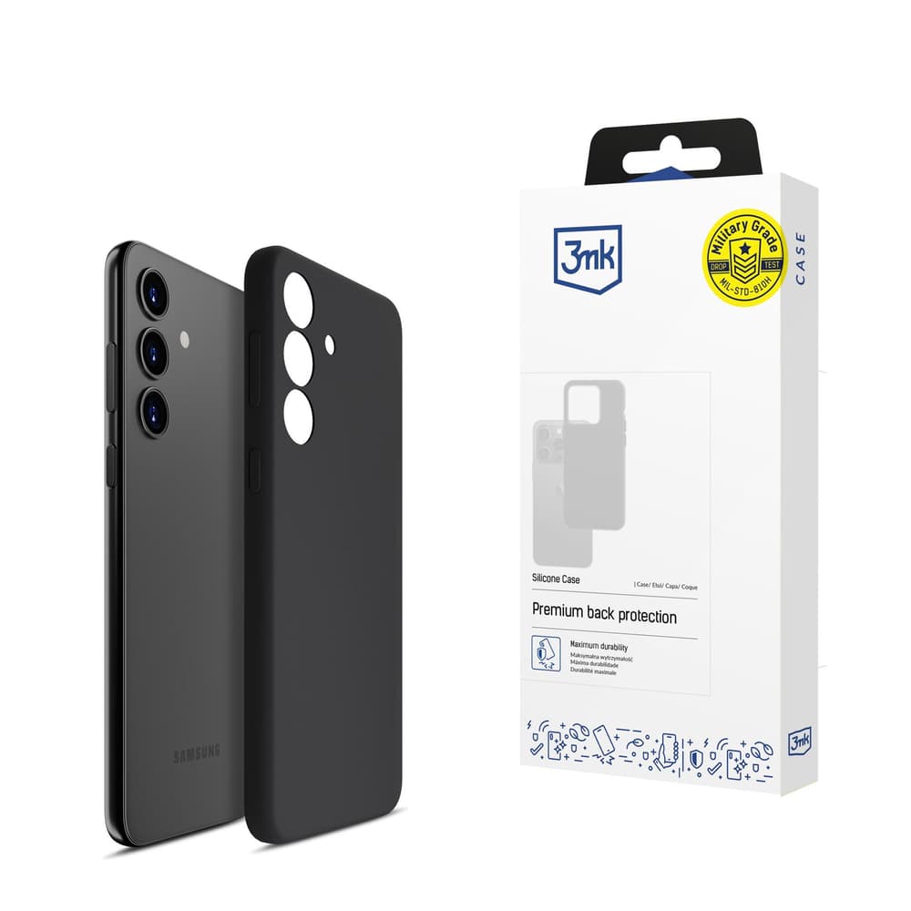 3mk Silicone Case za Samsung Galaxy S24+ - črna