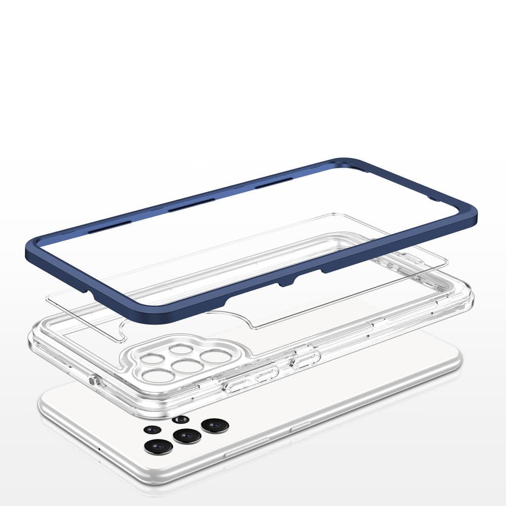 Hurtel ovitek Clear 3in1 za Samsung Galaxy A32 5G, moder 5