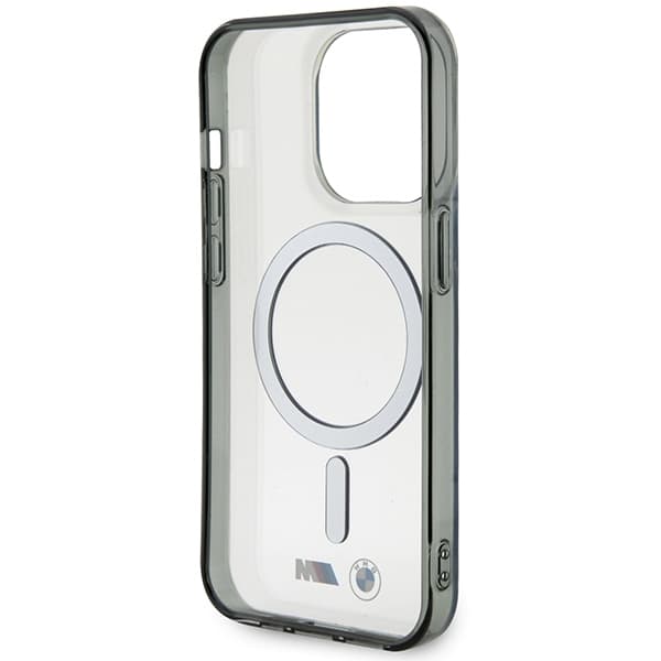Ovitek BMW Silver Ring MagSafe za iPhone 14 Pro 6.1" transparenten 7