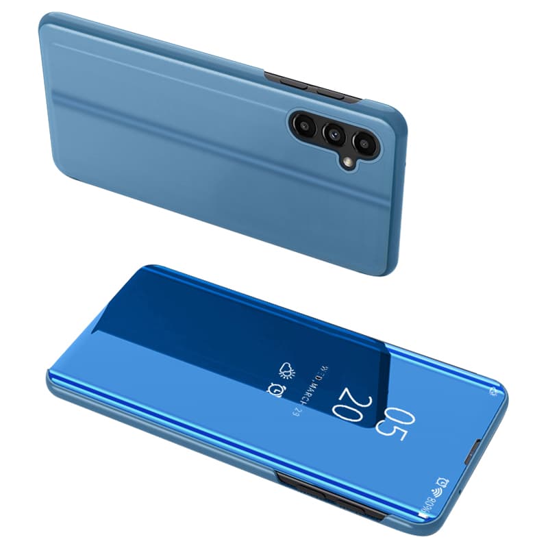 Hurtel Clear View Case preklopni ovitek za Samsung Galaxy A14, moder