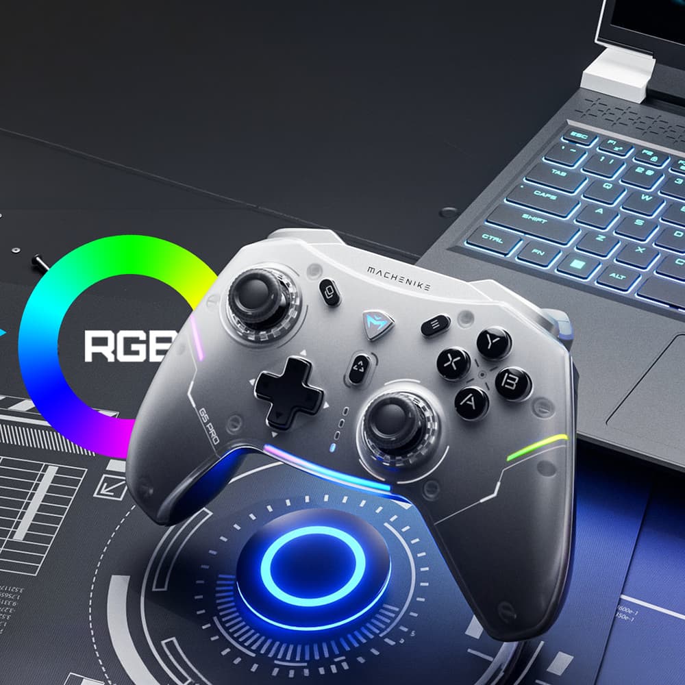 Machenike G5Pro Max Wireless Game Controller s polnilno postajo - siva 3