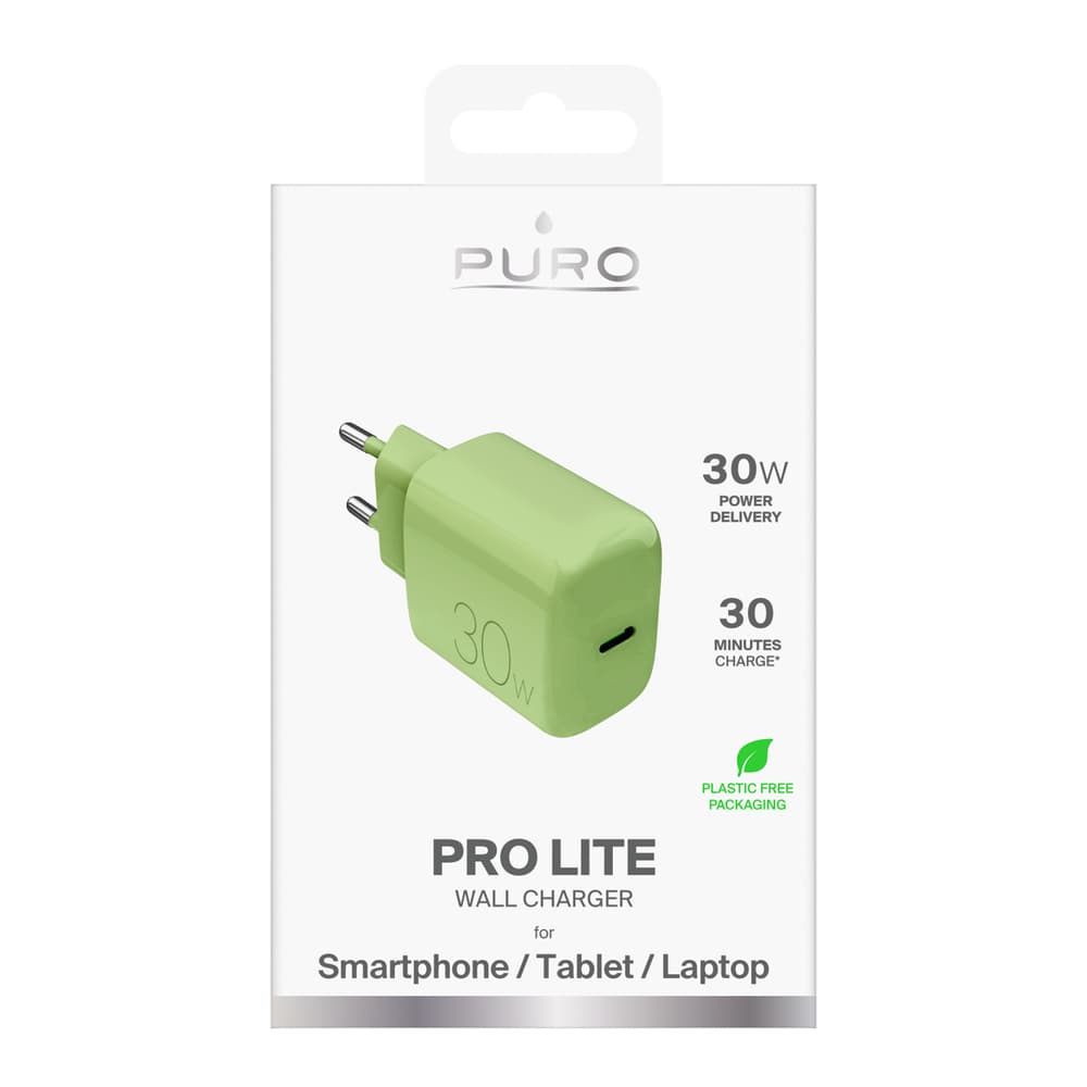 Puro Pro Lite 30W USB-C polnilec (zelen) 2