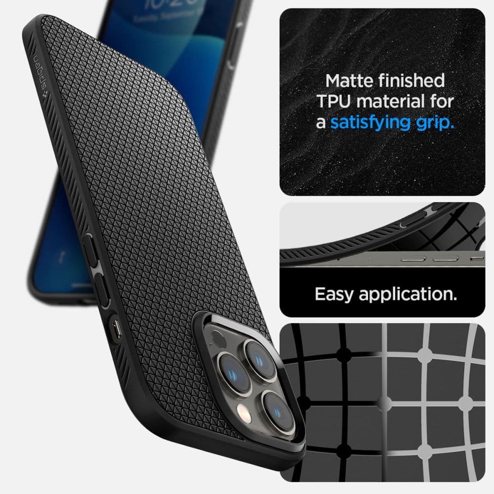 Spigen Liquid Air ovitek za iPhone 14 Pro - mat črn 5