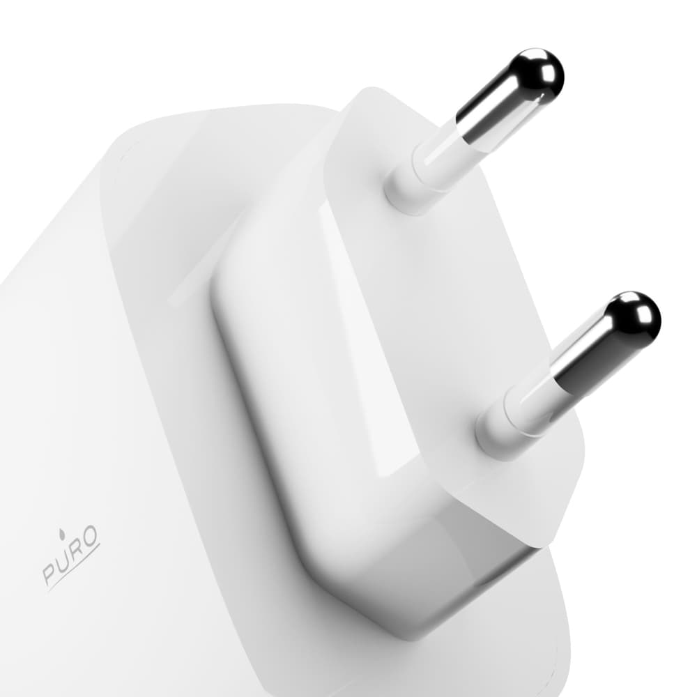 Puro Daily Prolite 45W USB-C/USB-A polnilnik + USB-C kabel, bel 5