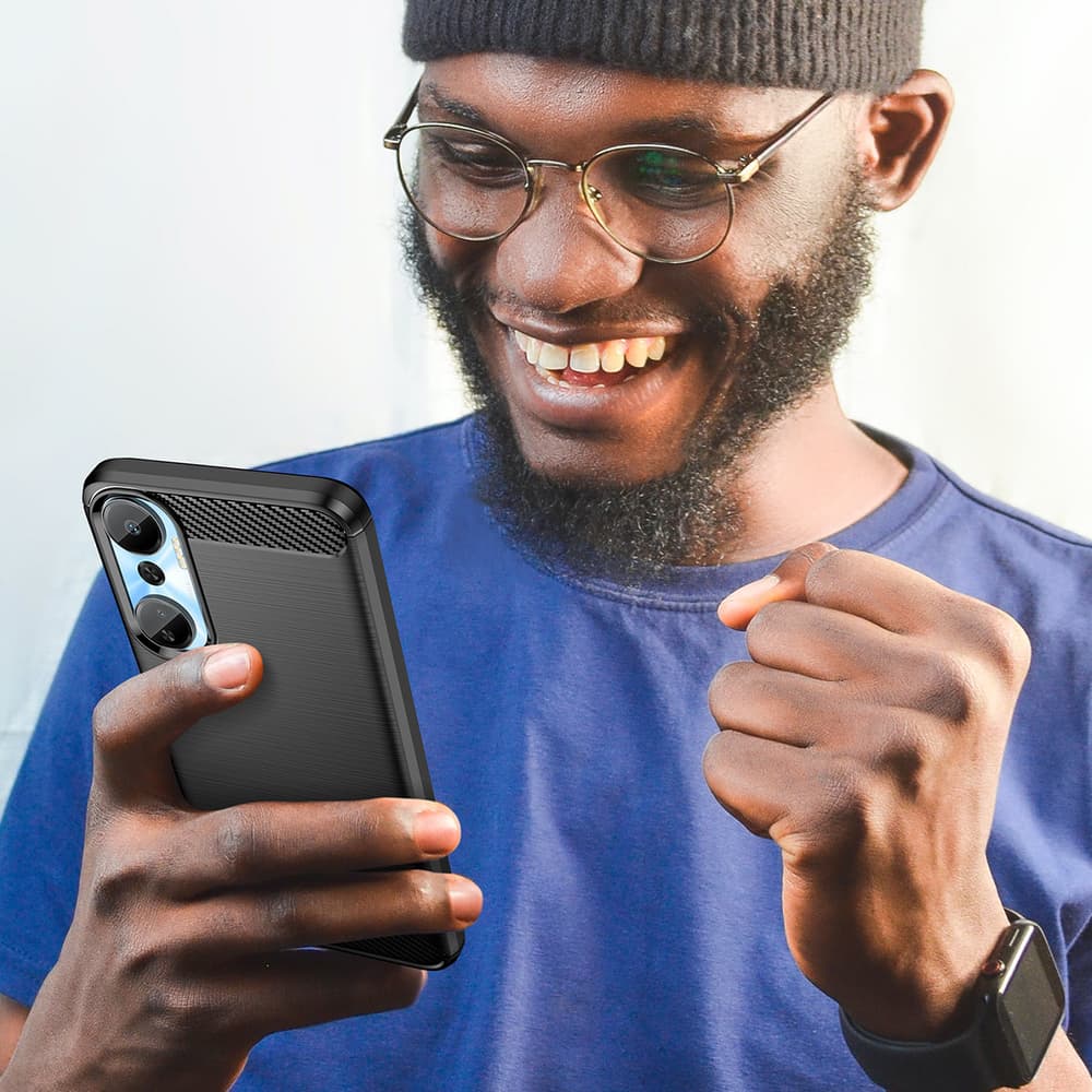Carbon Case ovitek za Infinix Hot 20 (črn) 7