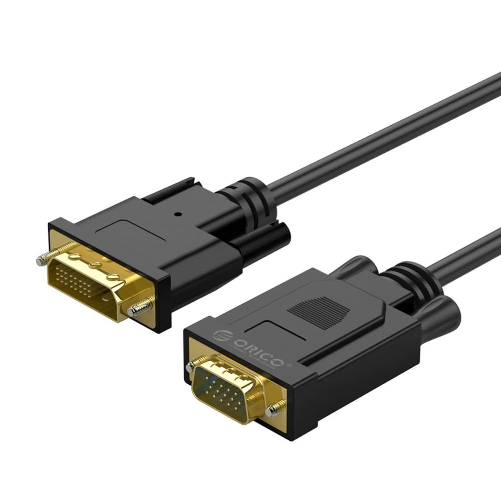 Orico XD-DITV DVI 24+1 v VGA adapter kabel, Full HD, 5m – črn