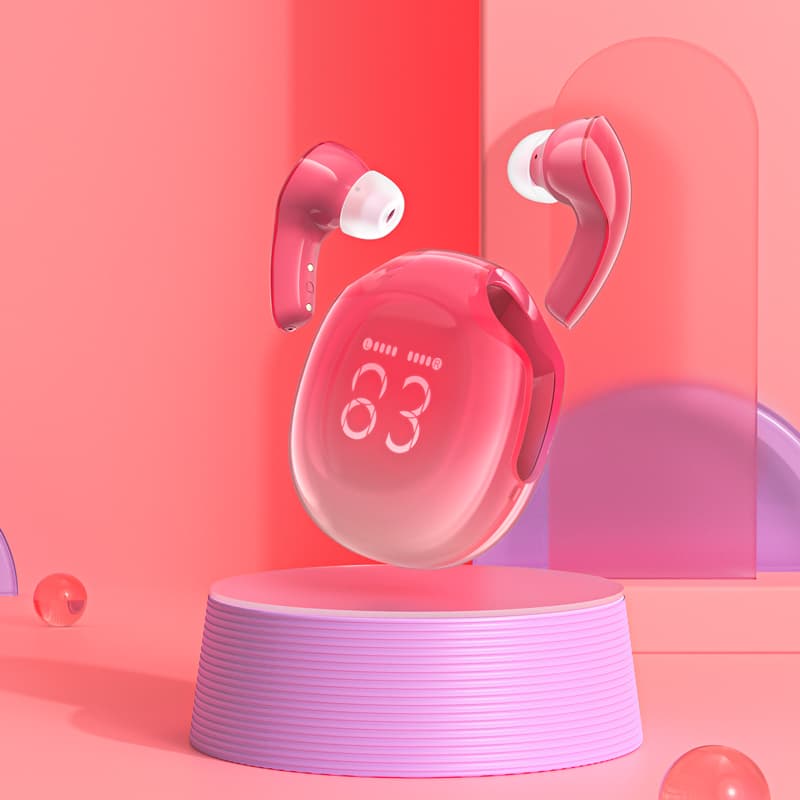 Acefast T9 Bluetooth 5.3 brezžične slušalke, rdeče 7