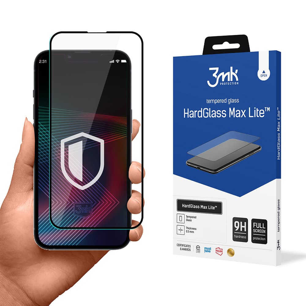 3mk HardGlass Max Lite™ Kaljeno steklo za iPhone 13 / 13 Pro / 14