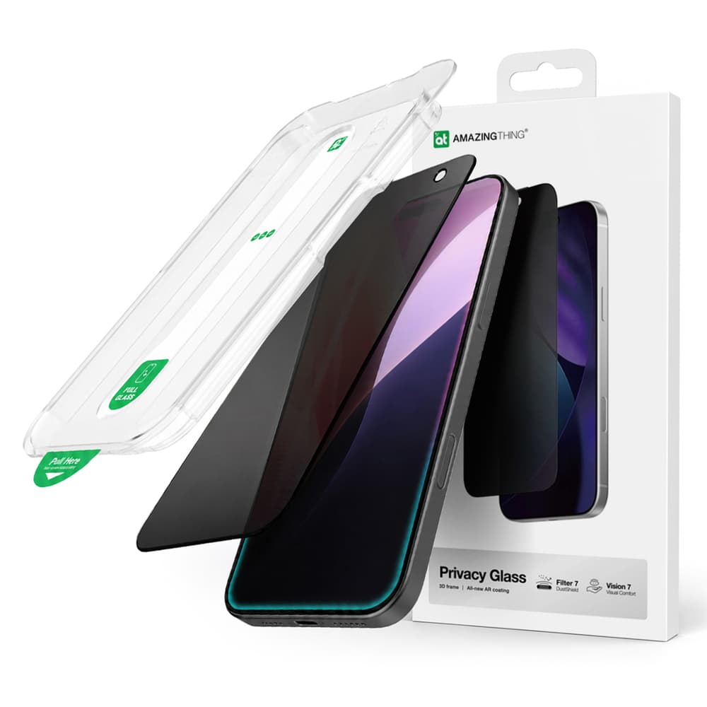 AmazingThing Titan Vision 7 steklo za iPhone 17 Pro, Privacy