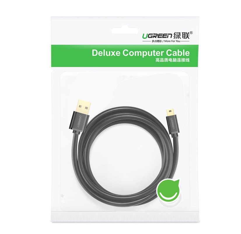 Ugreen kabel USB na mini USB 480 Mbps 3m, črn 5