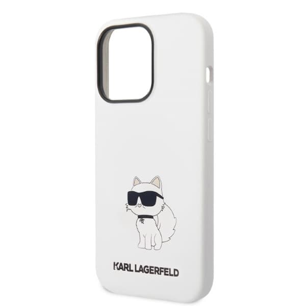 Karl Lagerfeld Silicone Choupette etui za iPhone 14 Pro Max - bela 6