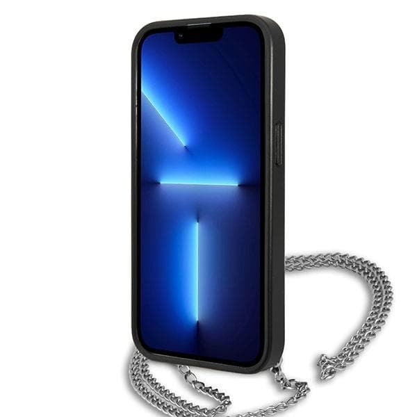 Karl Lagerfeld Leather Textured & Chain ovitek za iPhone 13 mini (5,4") - črn 5